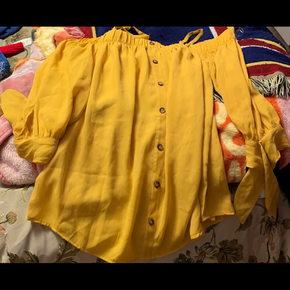 BY & By over the shoulder blouse top